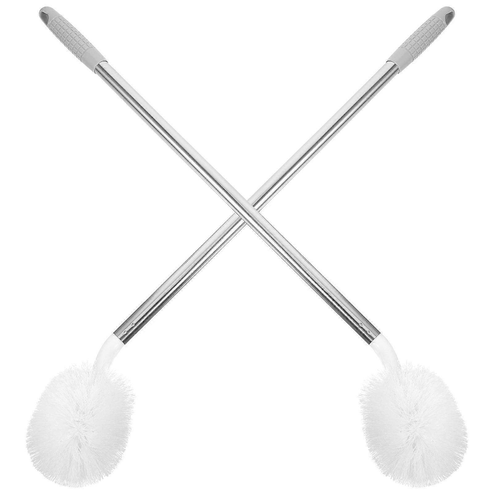 Long Handle Kitchen Cleaning Brush Set Curved Design for Hard to Reach Areas, Nylon Bristles for Household Use