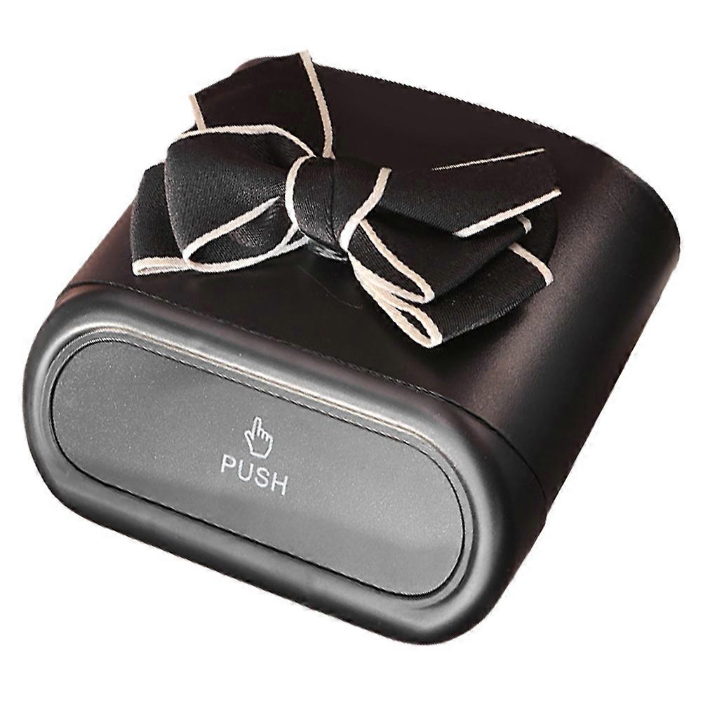 Portable Trash Bin Multi-Function Rectangular Design For Home Office Use With Tightly Sealed Functionality Black 1Set