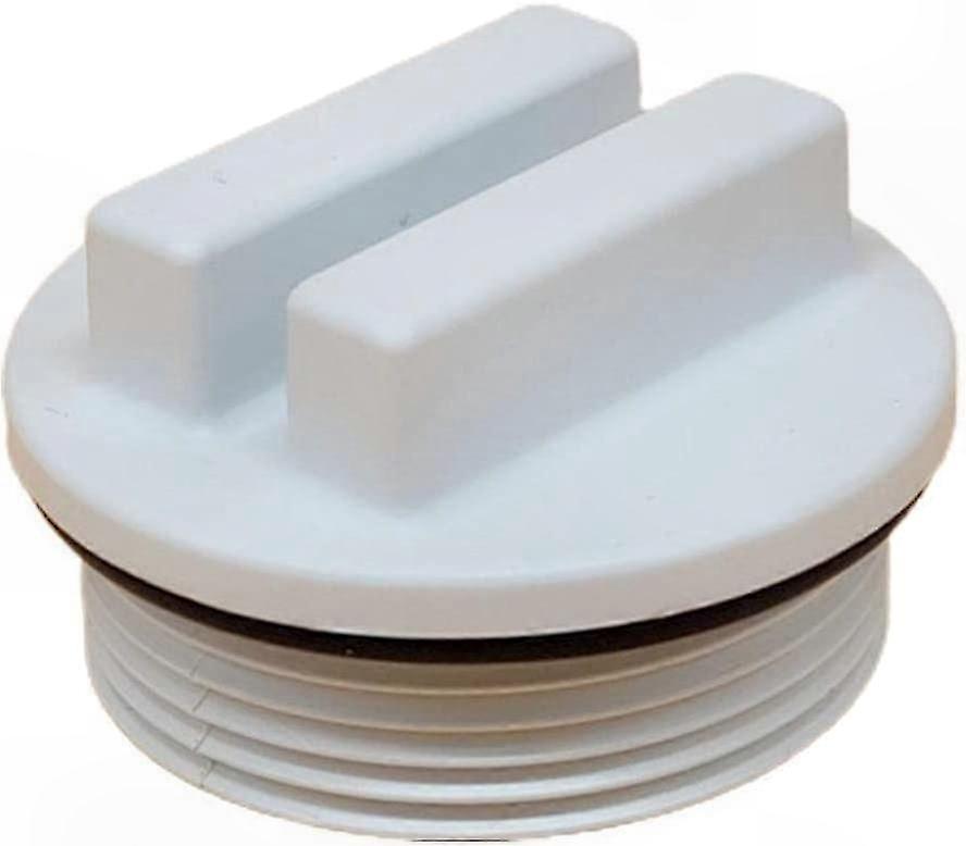 Threaded Pool Drain Plug with O-Ring, Solid Seal Backflow Stopper for Pools, 1.5 Inch Antifreeze Compatible Fitting