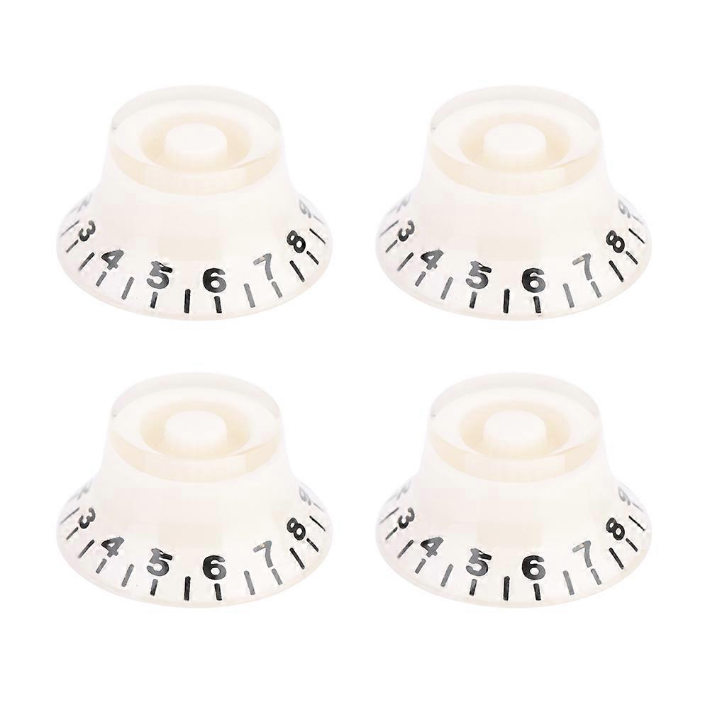 4 PCS Speed Tone Volume Control Knobs for EPI LP Electric Guitar (White Black)