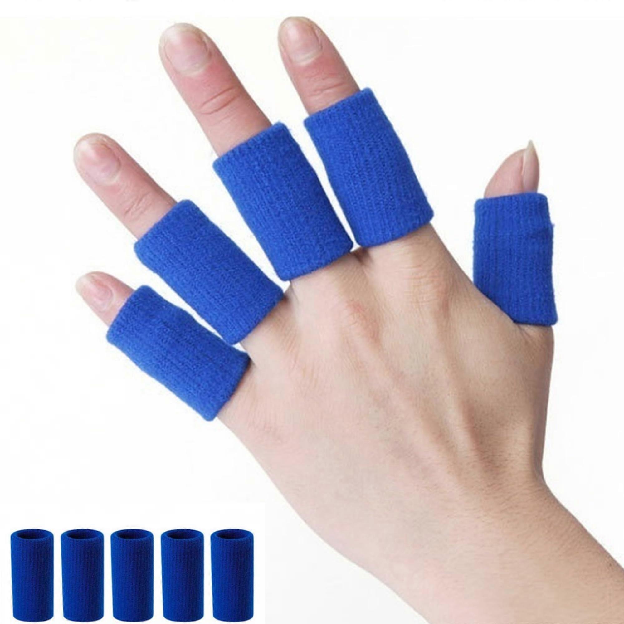 Finger Cot Thumb Splint Blue for Finger Support, Adjustable Size, Comfort Material, Right and Left Hand Compatible