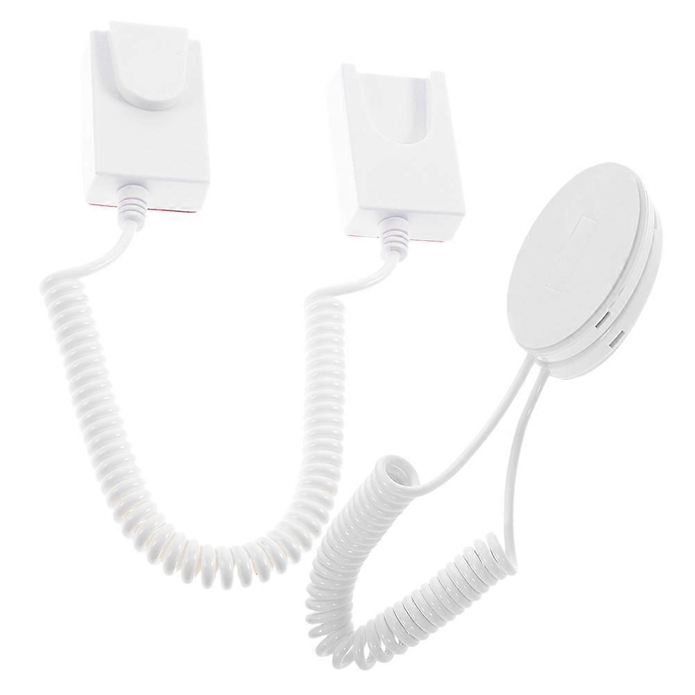 Remote Control Security Cable with Loss Prevention Design for Protection Use White Plastic Fits All Remotes 2pcs