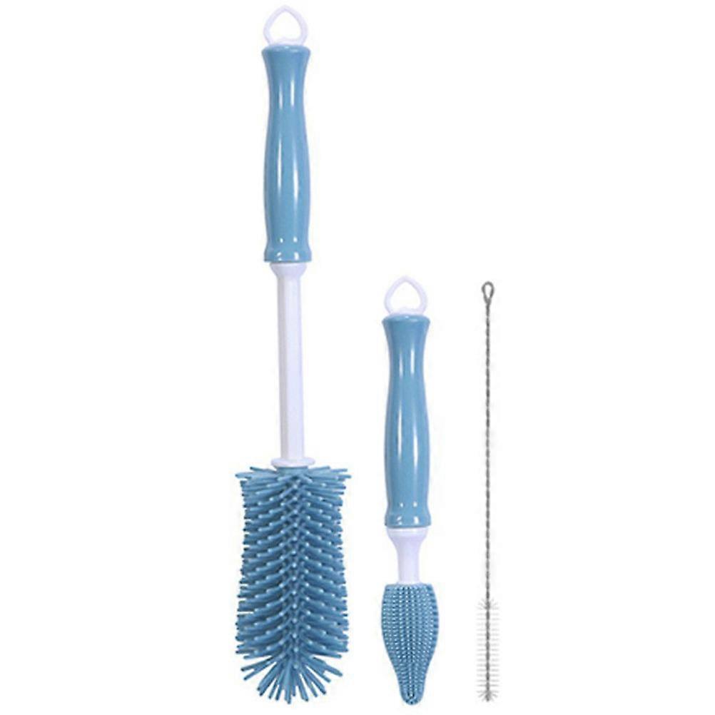 Silicone Milk Bottle Brush Set Multi Function Cleaning Tool for Straws, Pacifiers & Bottles Portable & Easy to Use for Home Cleaning Needs