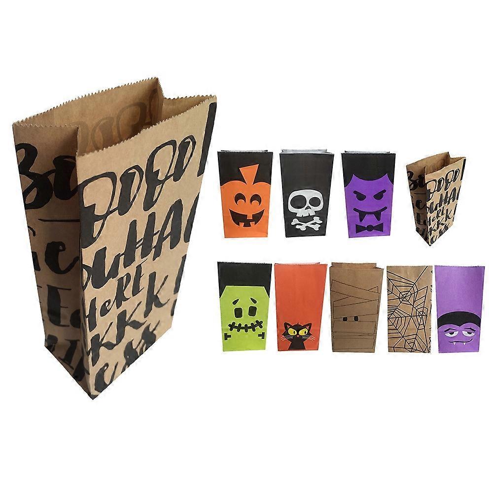 18 Pcs Gift Cookies Bags For Halloween Festival Celebrations Perfect For Biscuits Rectangular Baking Packaging For Family Gatherings