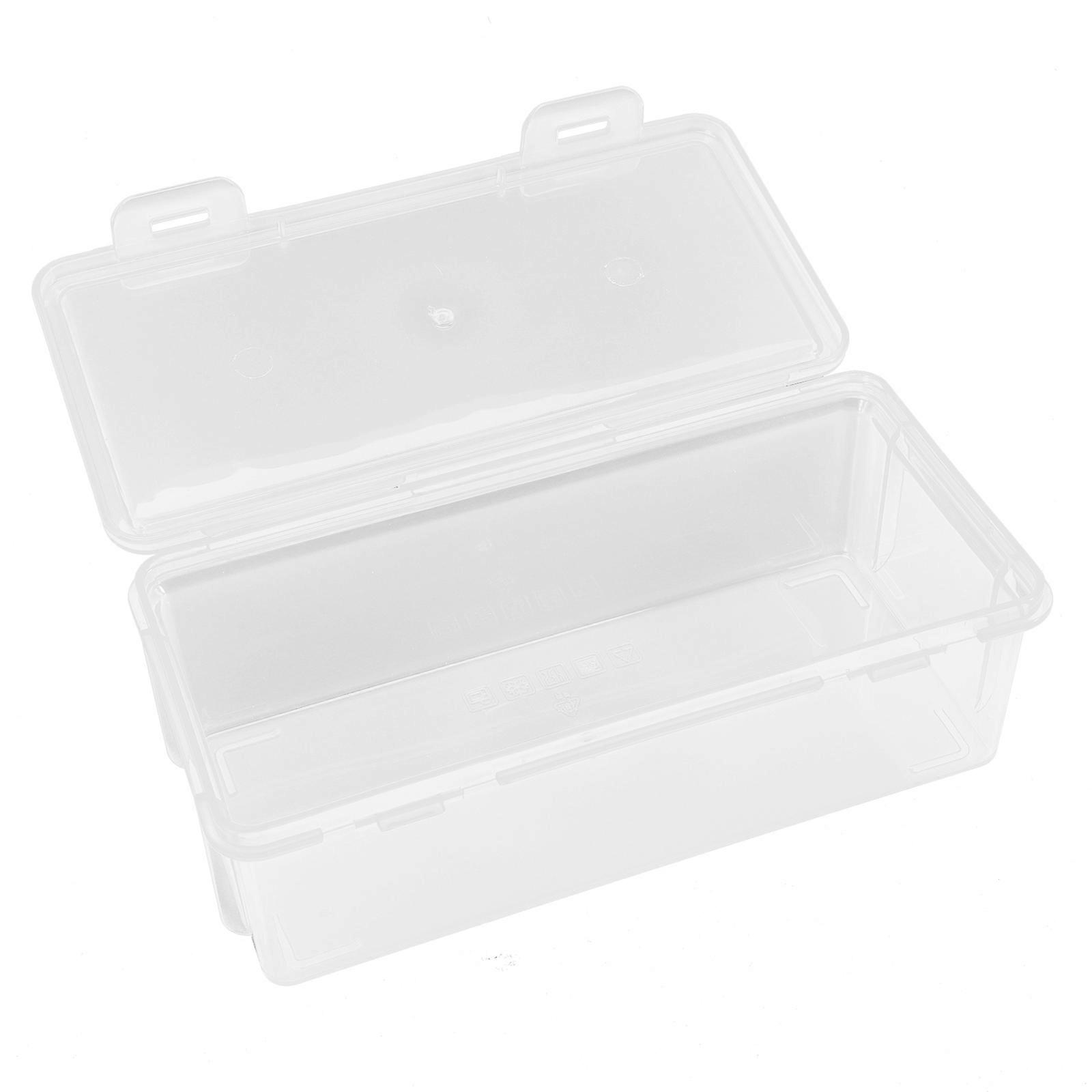 Transparent Plastic Mask Storage Box with Cover for Home UseFashionable Modern Style Compact Size 4.72x3.54x2.95 Inches