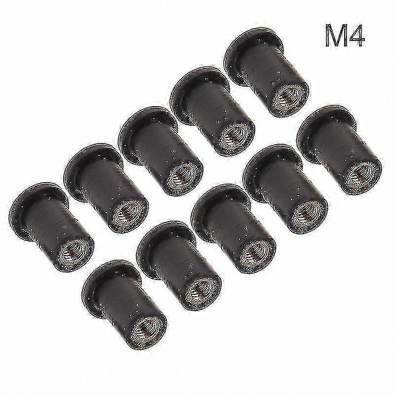 10-Pack Motorcycle Windshield Fairing Mounting Hardware M4/M5/M6 Rubber Well Nuts for Cowl Screws