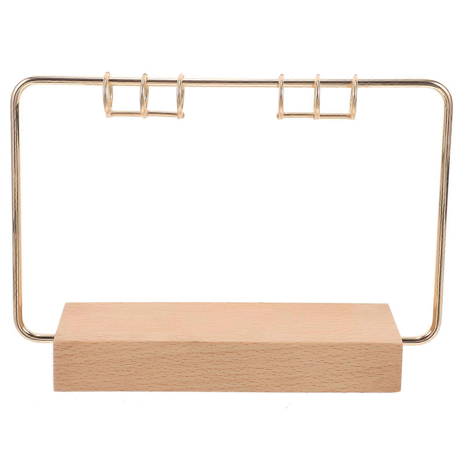 Portable Desk Calendar Support Holder Calendar Accessory For Home Office Use Golden Set
