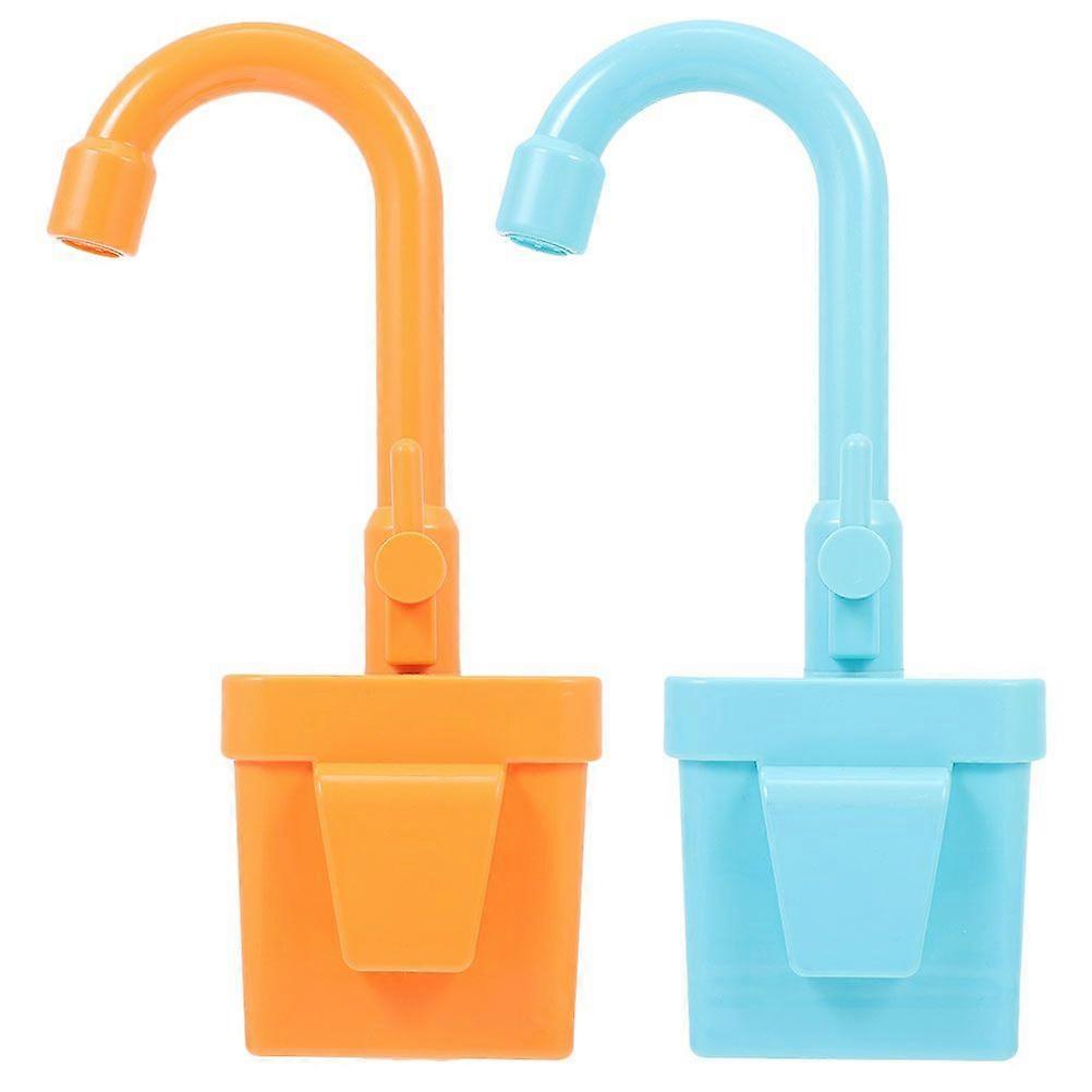 2Pcs Pretend Play Faucet Playing House Accessory Water Faucet Toy Simulation Faucet Toy