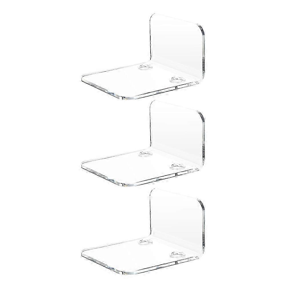 Acrylic Floating Wall Shelves Set of 3 for Security Cameras hwy