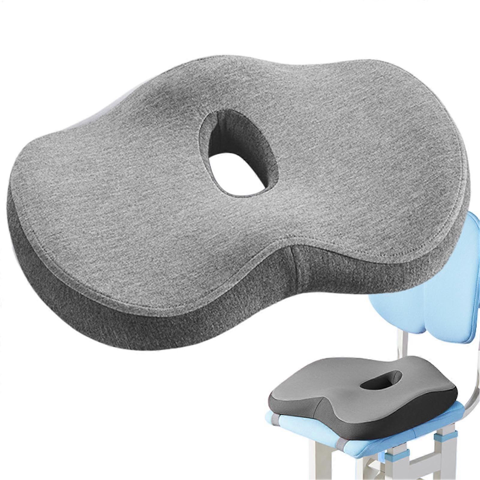 Doughnut Cushion Orthopaedic Seat Cushion Memory Foam Hemorrhoid Cushion Ergonomic Support For Hips And Coccyx Gray