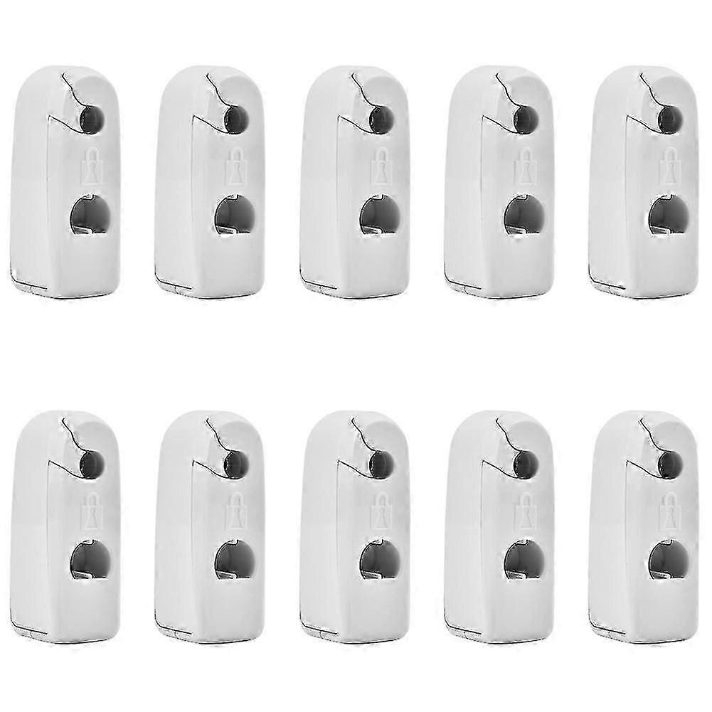 10 Pcs Eas System Shop Hook Lock Anti Theft Cargo Security Eas Lock (white)
