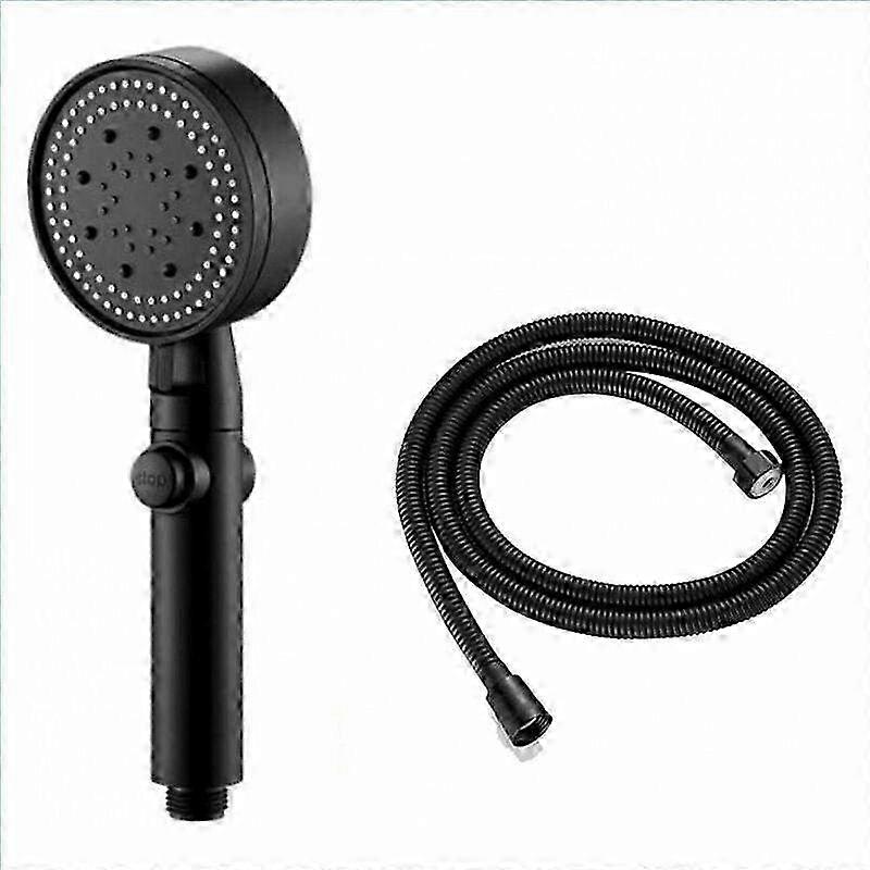5つのモードとオン/オフスイッチを備えた多機能高圧シャワーヘッド - 簡単な取り付け - 究極のシャワー体験のための洗練されたブラックデザイン
