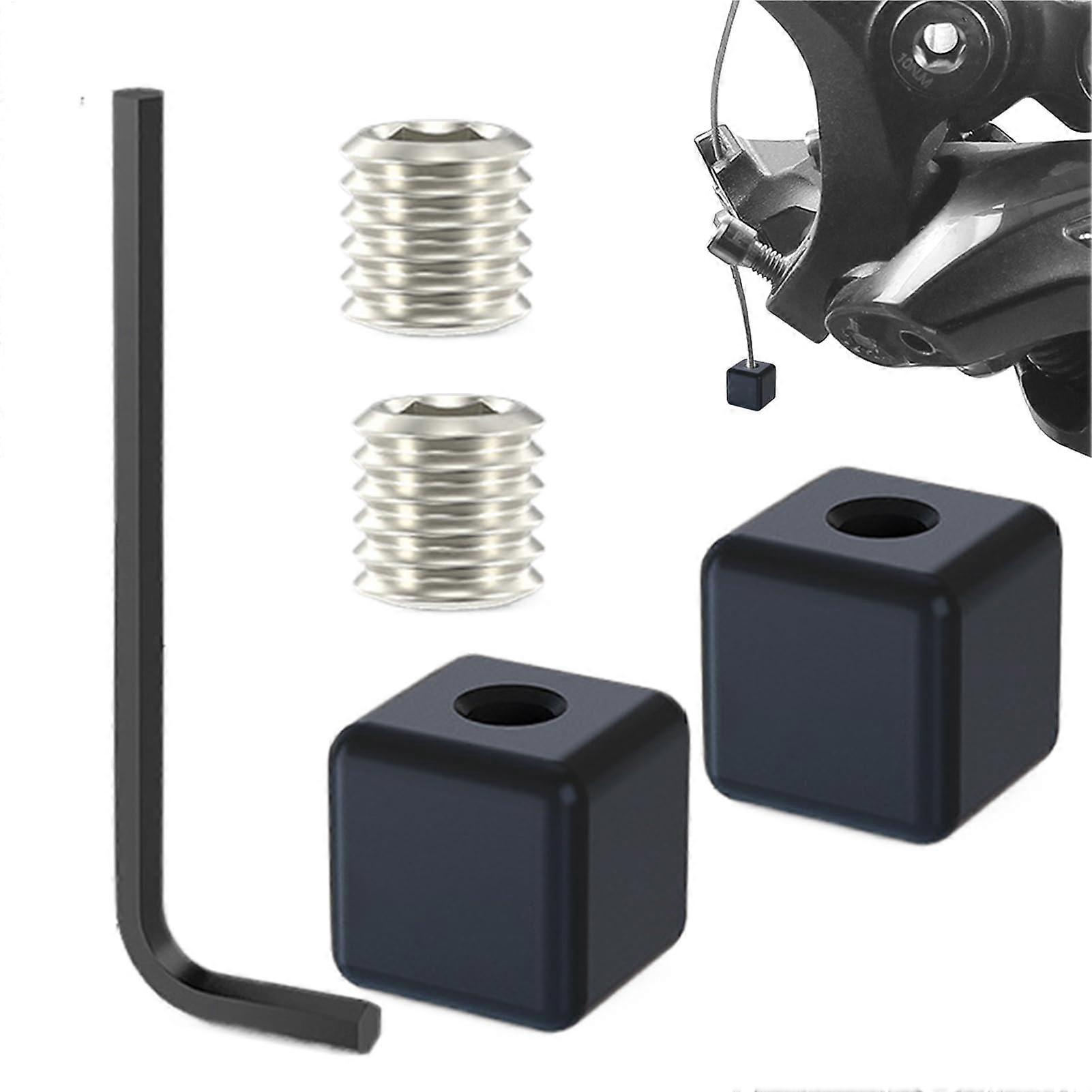 Brake Cable Ends - Durable Cube Design End Caps and Sleeves for Off-Road, Trail, Commuting, and Downhill Bicycles