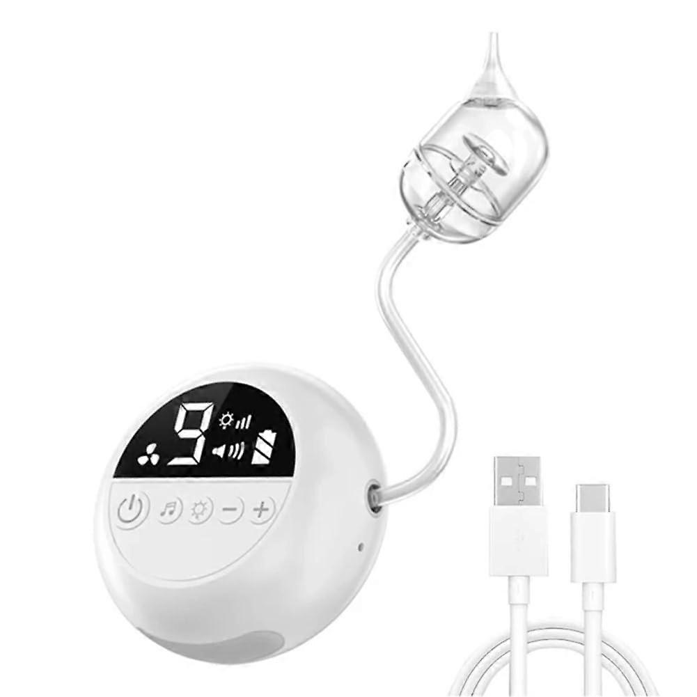 Electric Nose Cleaner with Music and Soft Glow Rechargeable Nasal Aspirator for Infants - Gentle Suction and Easy Use