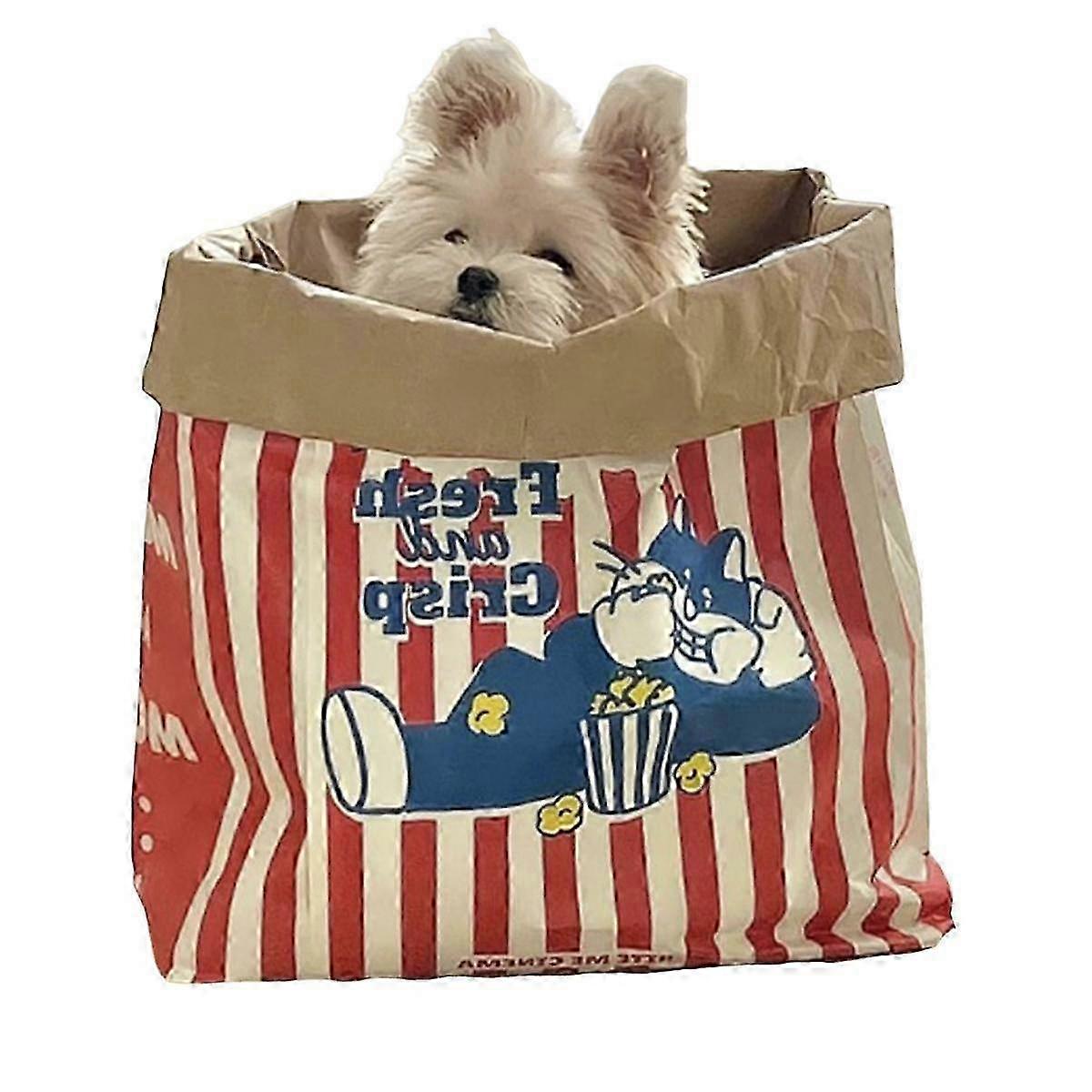 Pet Cats Puzzle Decompression with Kraft Paper Popcorn Bags: Fun for All Cats!