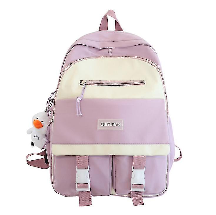 Small Fresh And Contrast Color Large-capacity Backpack