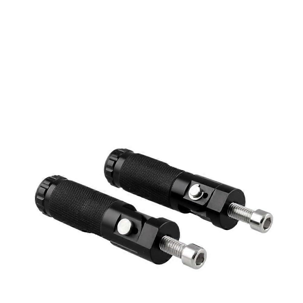 Footpeg Block 2pcs CNC Aluminum Universal Motorcycle Folding Footrests Compatible with Motor Bikes Rear Pedals Set