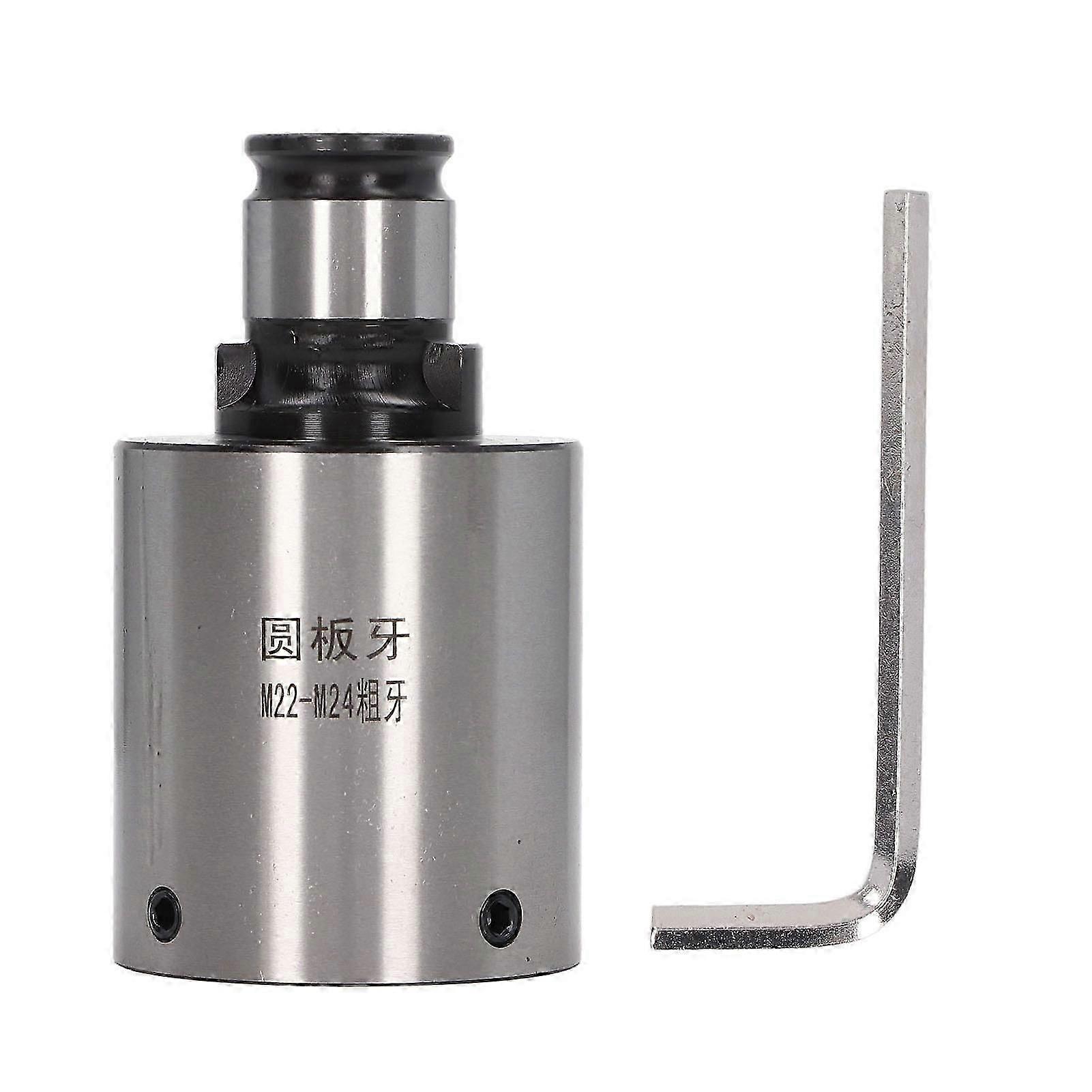 Round Die Tapping Chuck 31mm OD Interface Carbon Steel Strong Oxidation Resistance Machine Tool Round Die Tapping Collet Coarse Thread