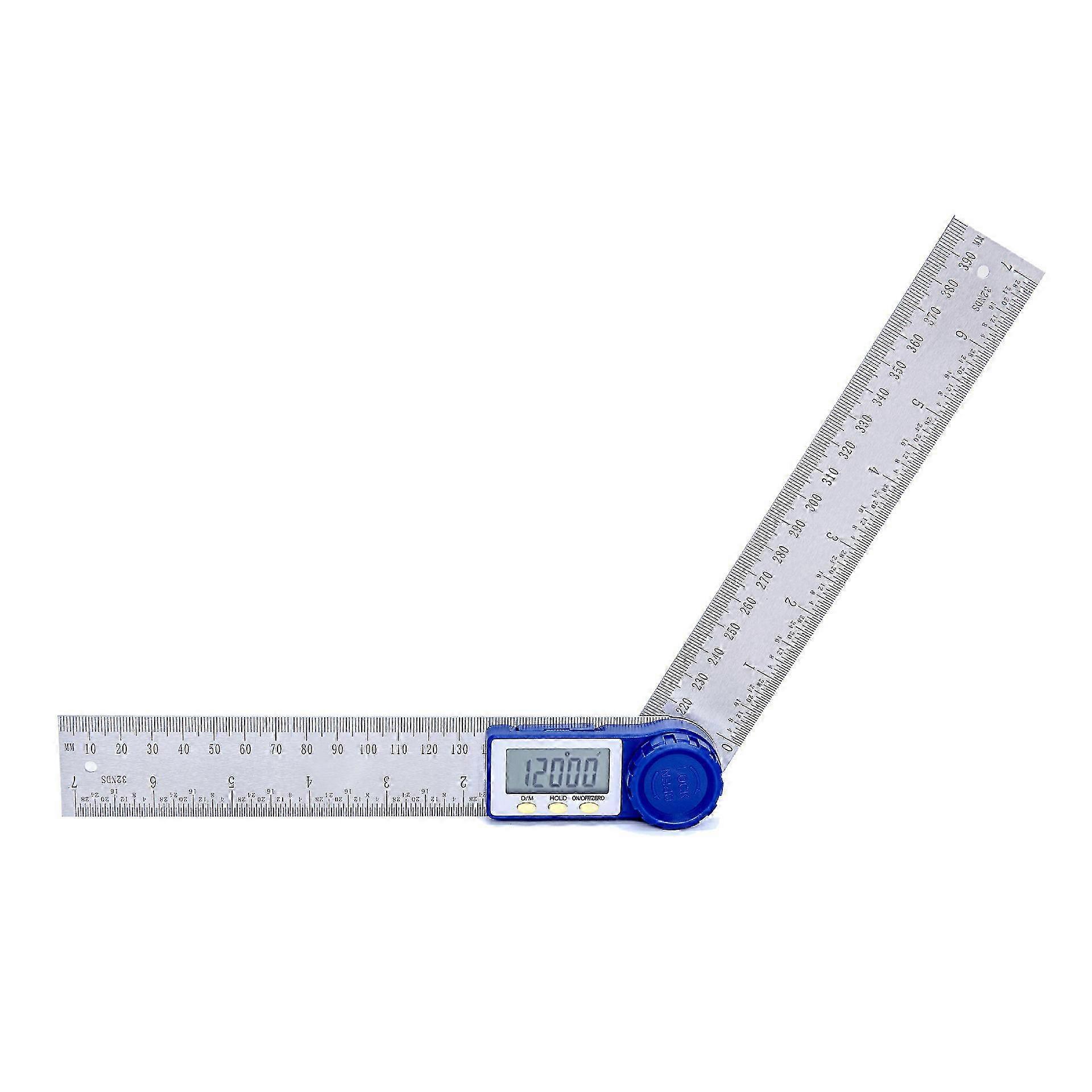 Digital Angle Protractor, Stainless Steel Angle Ruler for Carpenter and Bevel, 360 Measuring Range, Steel Ruler for Woodworking for DIY, Crafts and H