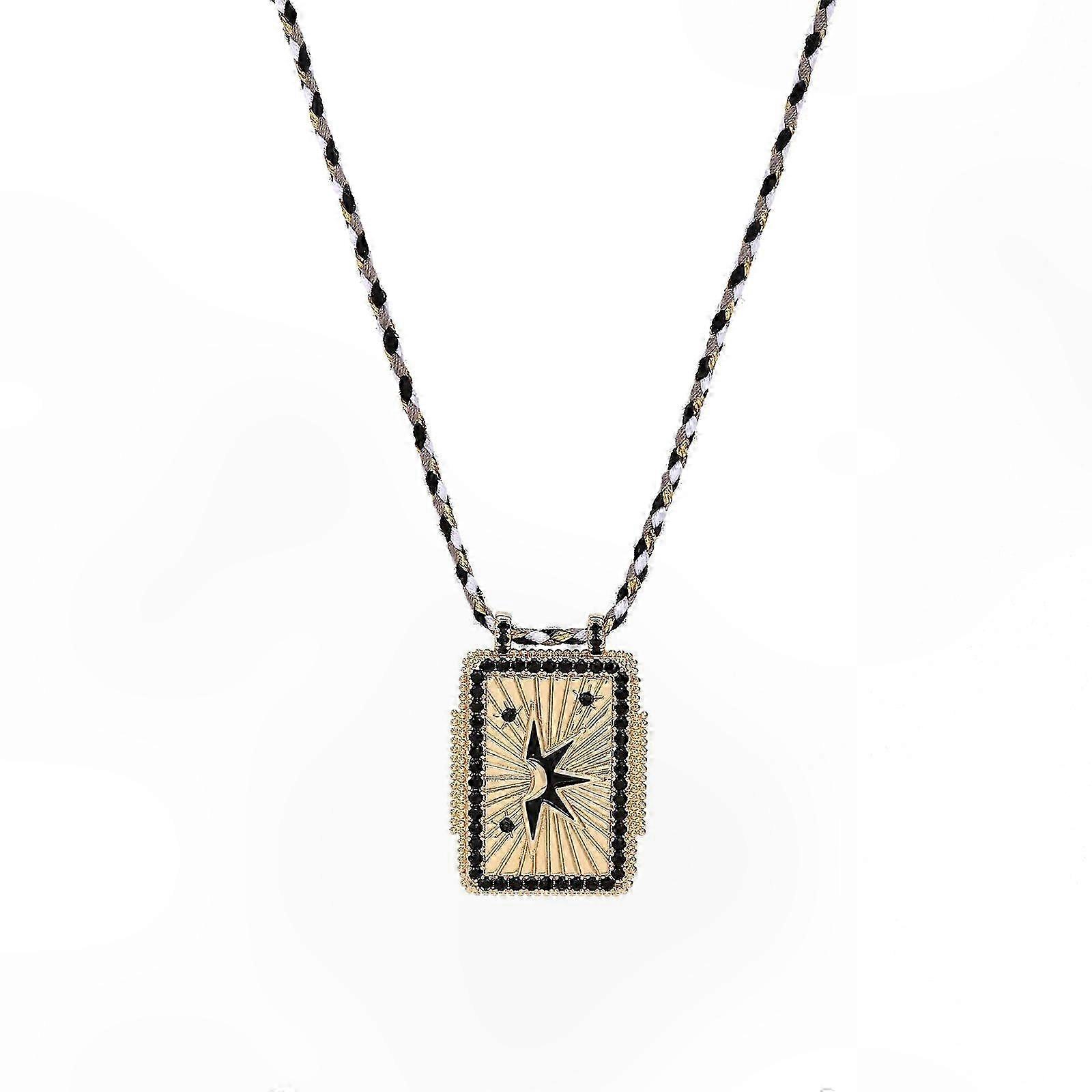 Tarot Symbol Necklace with Heart Design and Adjustable Chain in Bohemian Style