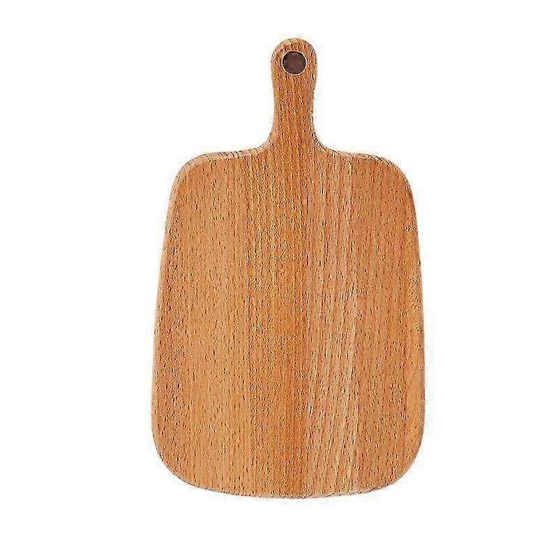 Beech Handle Chopping Board Solid Wood Paintless Hanging Kitchen Board 33x20x1.5cm