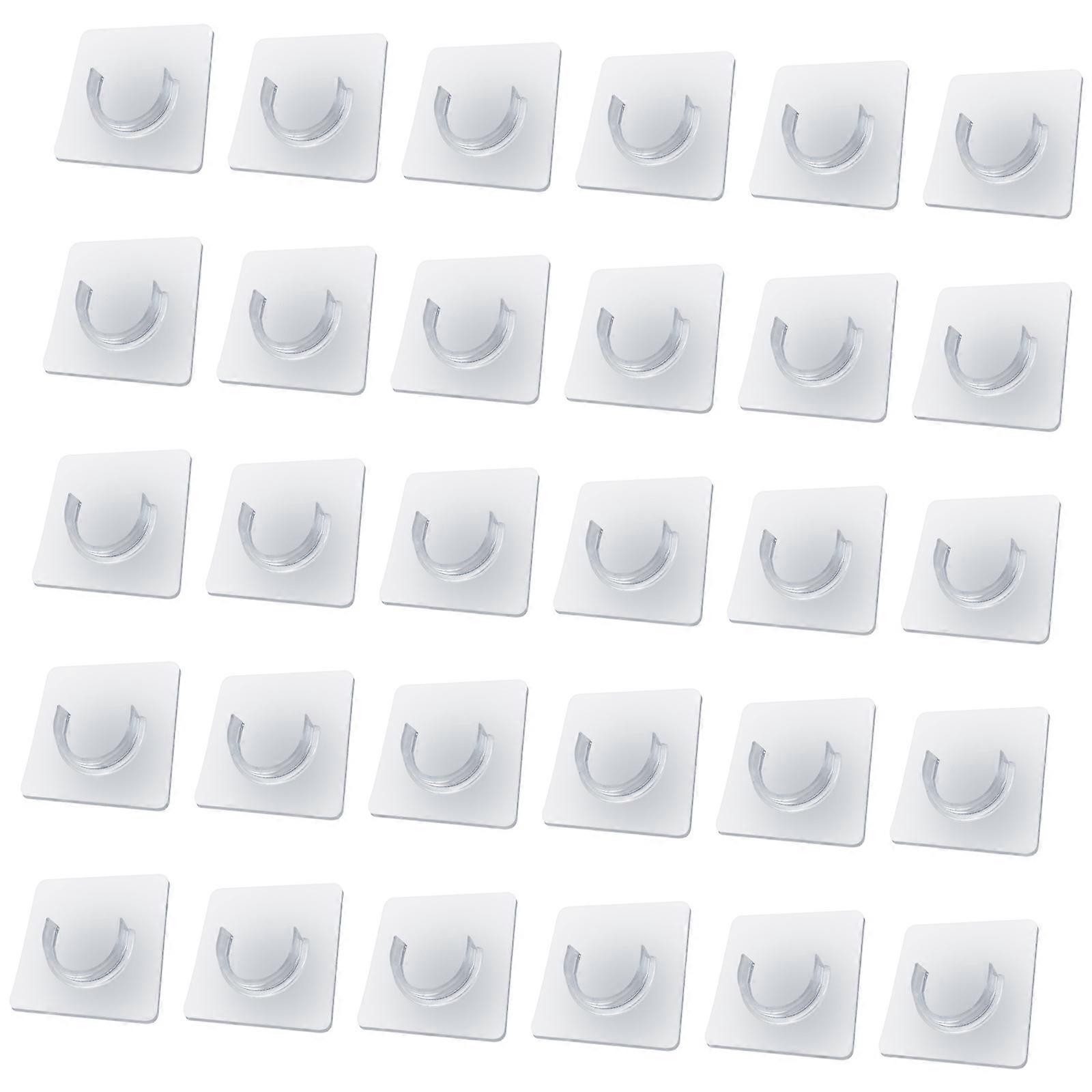 Damage Release Plastic Adhesive Holders For Adjustable Rods 7cm Square Design Quick Stick Application Curtain Hook  S