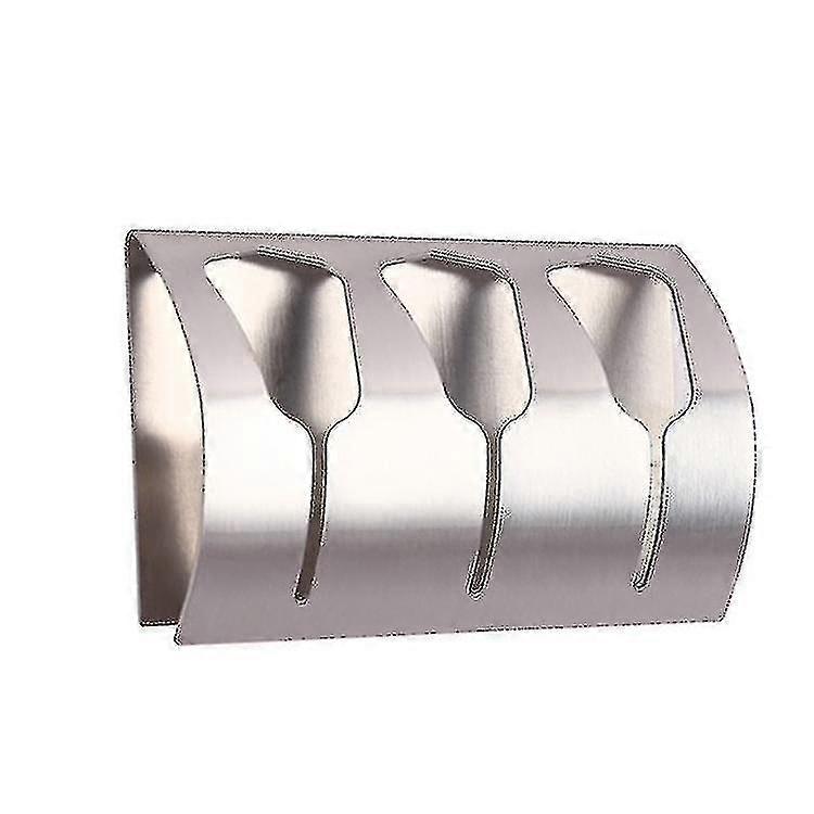 Three-layer towel rack, silver stainless steel, drill-free and quick to install with strong load-bearing capacity