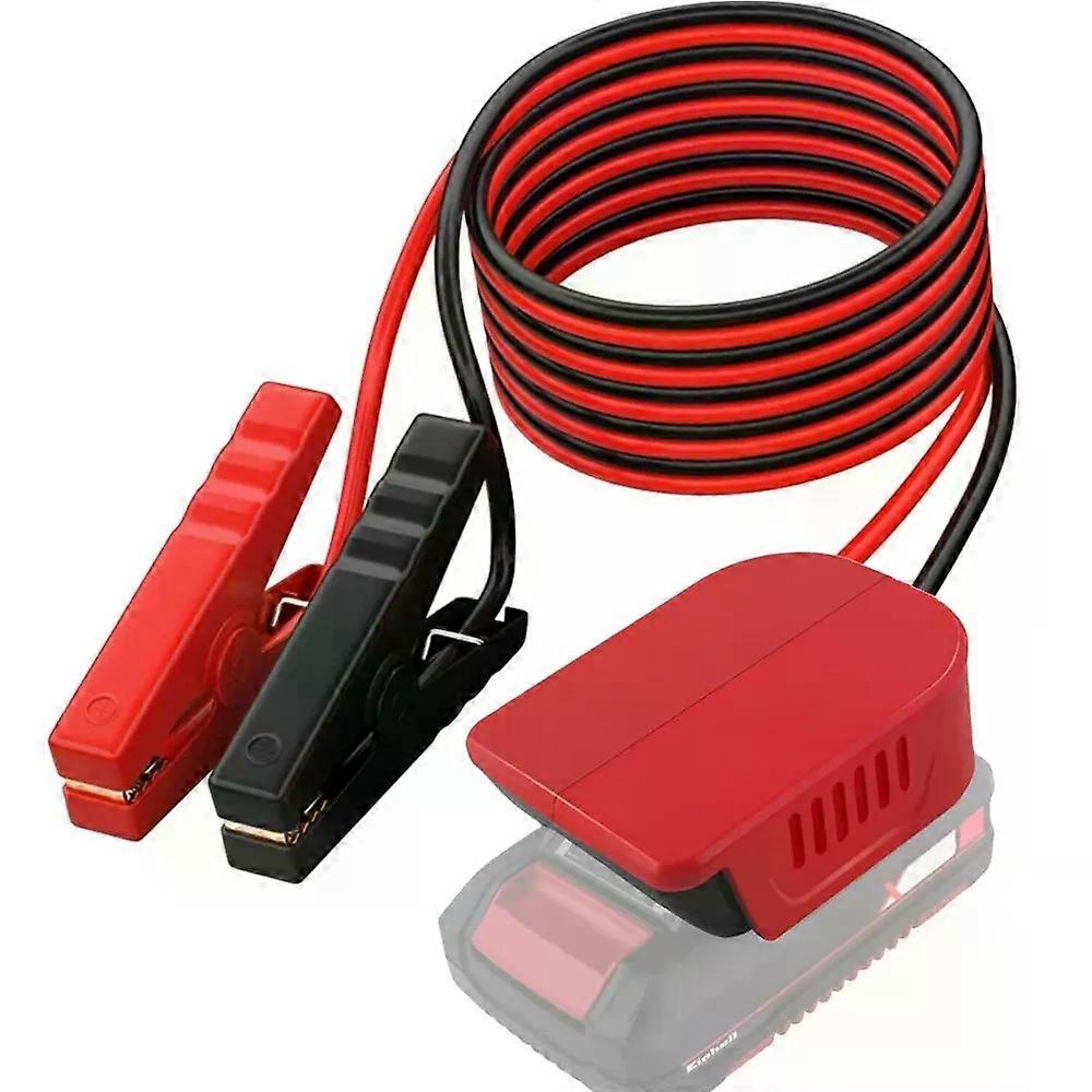 For Power Wheel Battery Adapter For Einhell 18V with 6FT Portable Jumper Cable Car Battery Charger Jump Starter for Power Tool