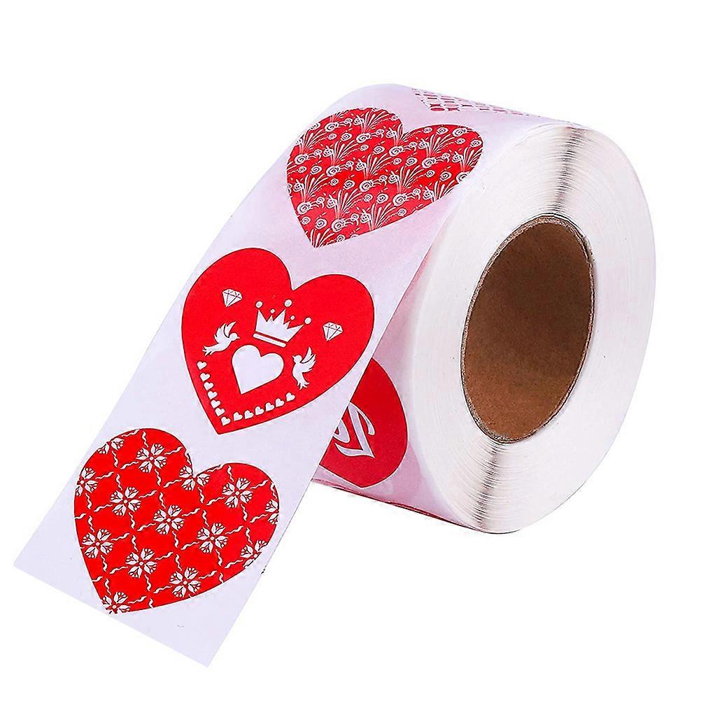 Valentine's Day Heart Stickers for Decoration Assorted Color Paper Made Practical Use