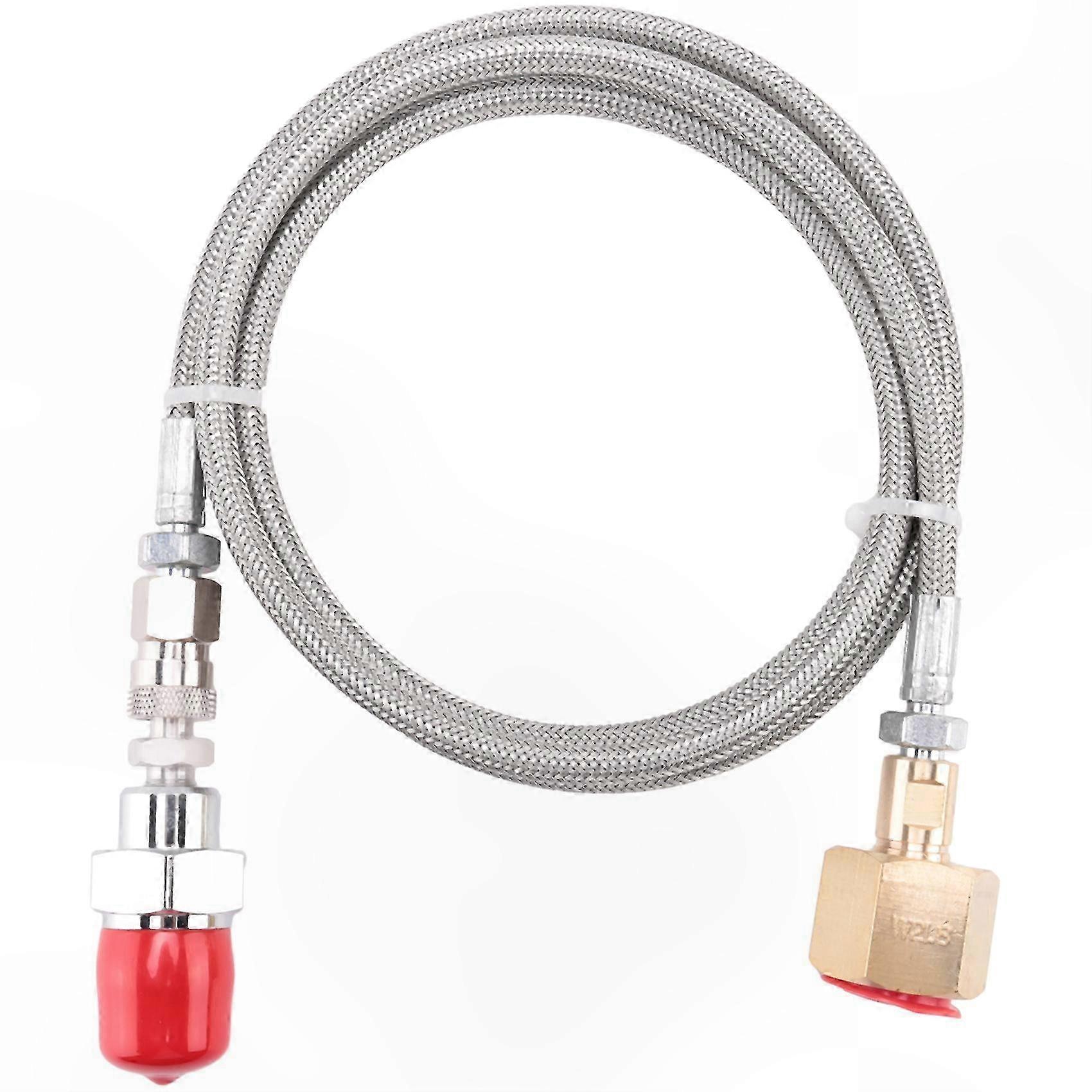 High-Pressure CO2 Hose for Home Water Carbonation Systems, 1.5M Adapter-Compatible Connection