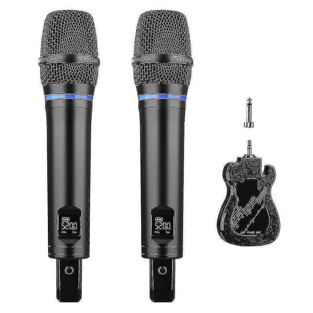 Dual Rechargeable Wireless Microphone Karaoke System,professional Uhf Handheld Dynamic Microphone Se