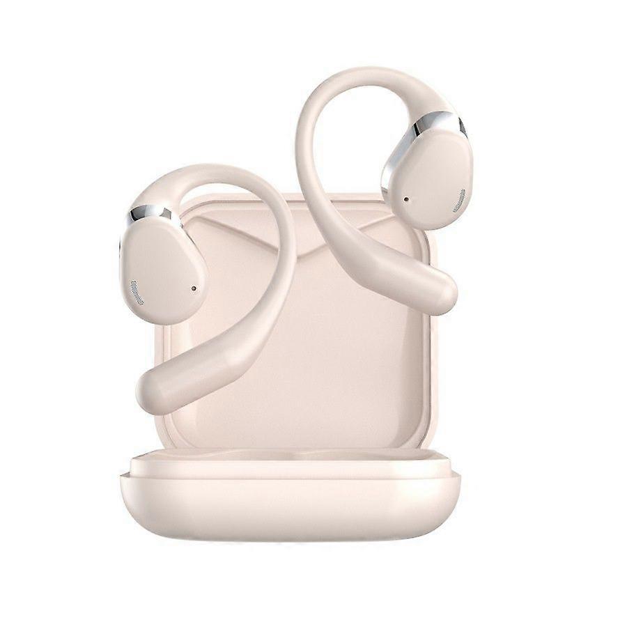 Bone conduction Bluetooth earbuds, Bluetooth 5.4, ENC noise reduction, suitable for sports and cycling(White)