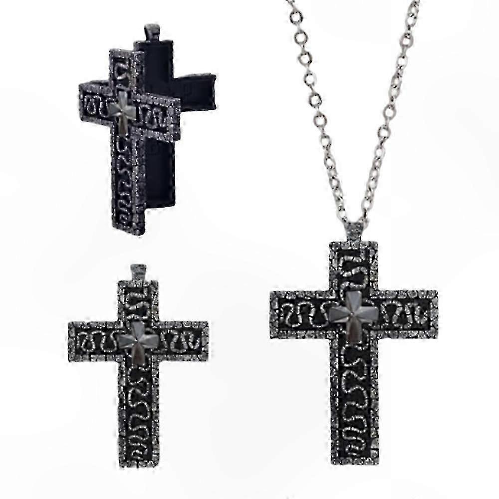 Hidden Compartment Cross Necklace for Enthusiasts