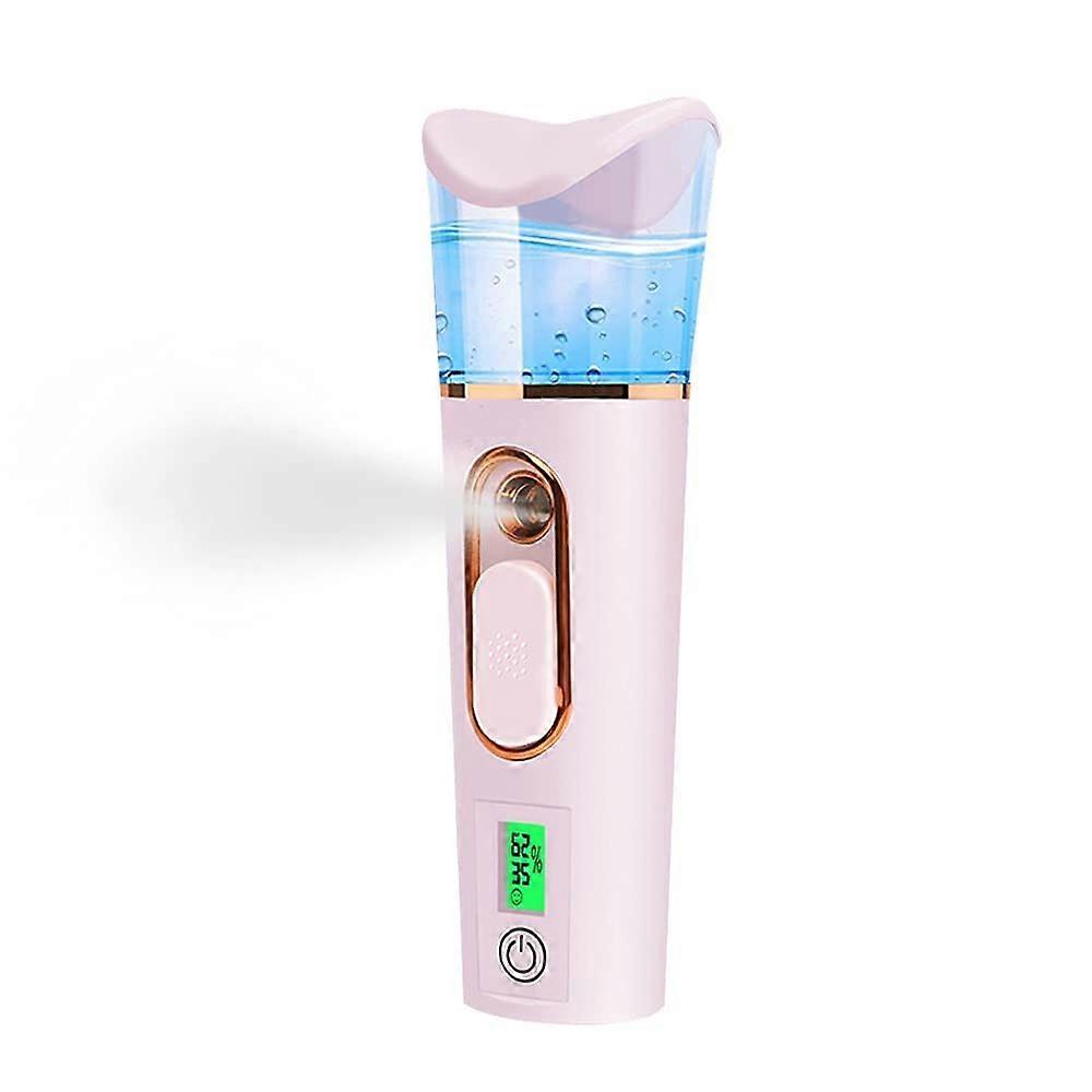 Handy Nano Mist Sprayer with Skin Analyzer Moisture Tester, Portable Facial Atomization Eyelash Extensions Steamer Mister,Mini Cool with Large Capacit