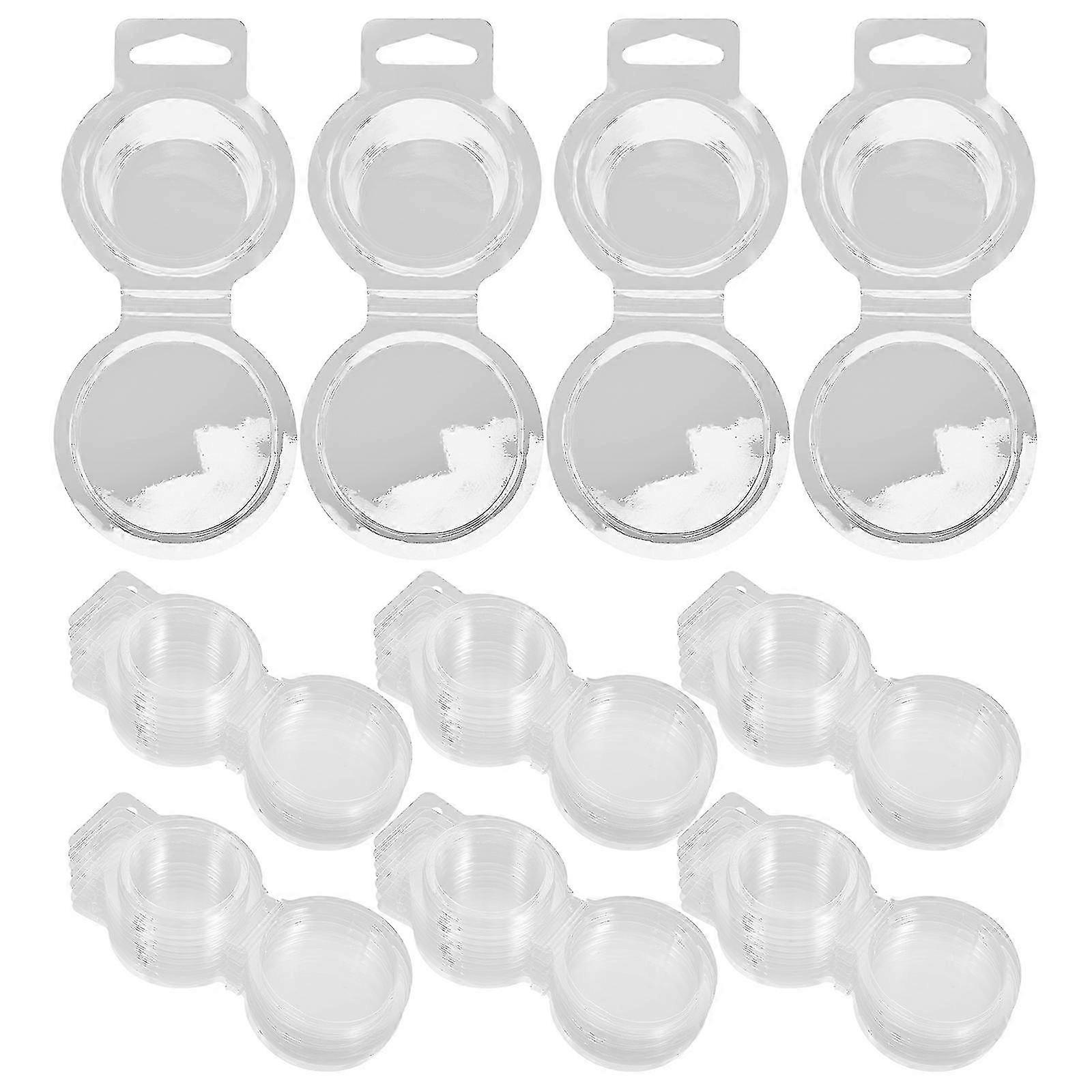 100Pcs Empty Plastic Wax Melt Clamshell Containers for DIY Candles & Soap Making 16.1x6.8x2.5cm Edition 0909