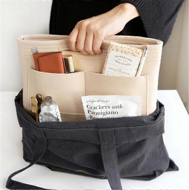 Makeup Cosmetic Bag Multi Function Insert Purse Organizer Multi Pocket In Bag Organizer