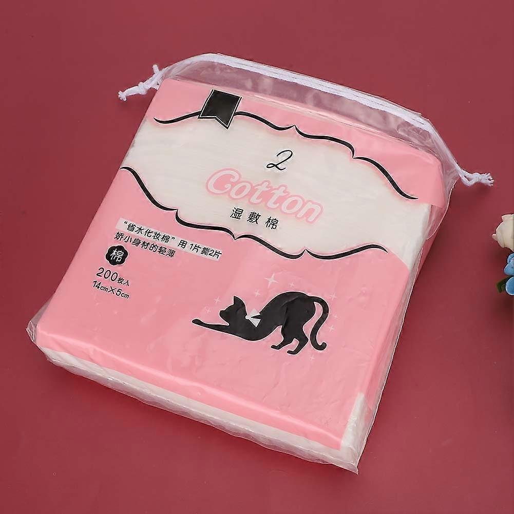 200pcs Make Up Cotton Pad Double Sided Wet Compress Cotton Pad Skin Cleansing