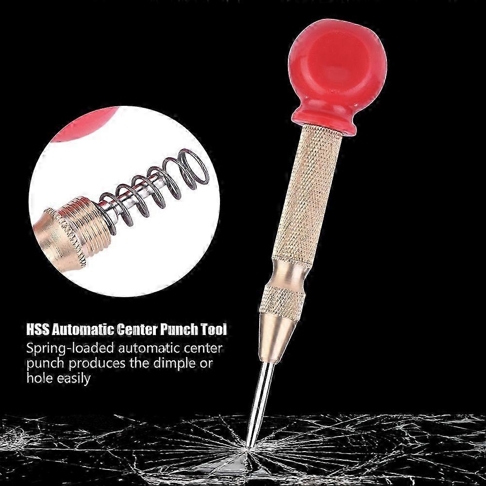 High Speed Steel Automatic Center Punch Spring Loaded Mechanism Marking Punching Tool (#2) 2025
