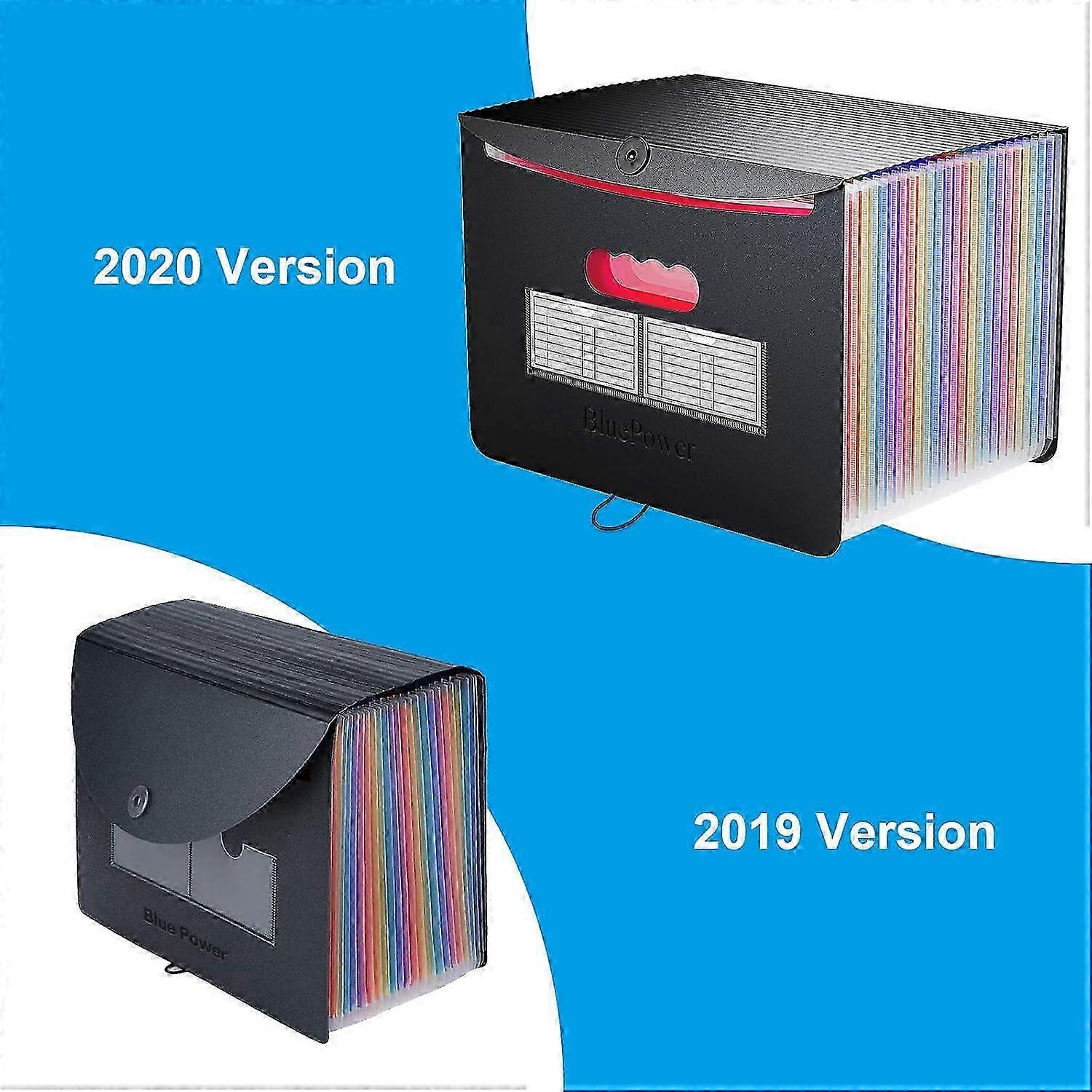 Flexible Cover Expanding File Folder, Document Organizer With Thickened Pockets And Tabs, For Legal Size Papers And Rainbow Color Design, Portable 202