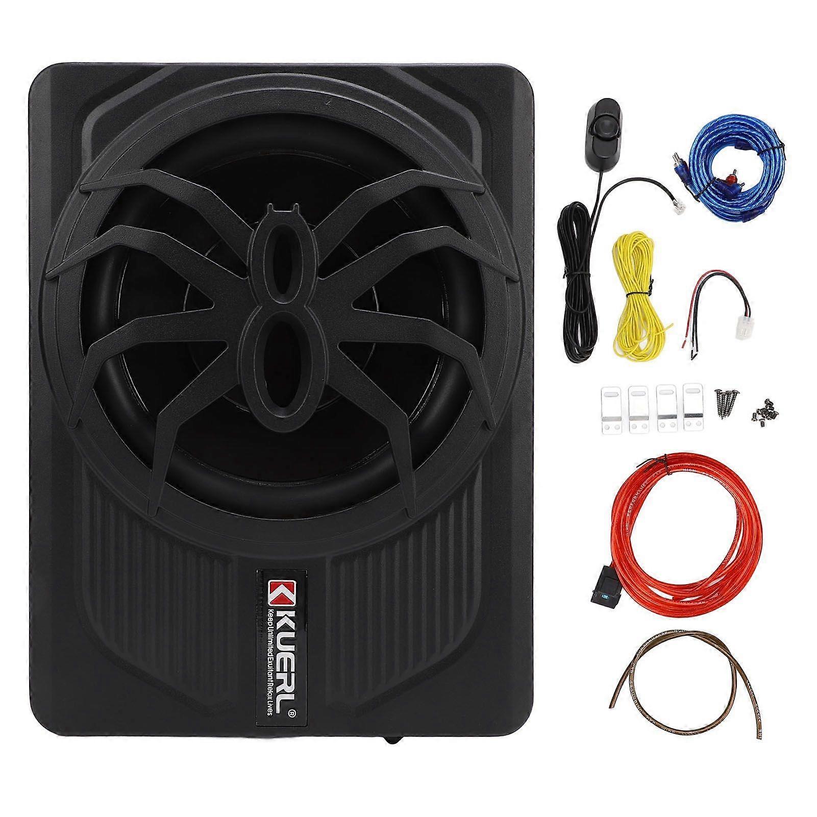 Slim Underseat Powered Car Subwoofer 10in 800W with LED Atmosphere Light Excellent Heat Dissipation Performance