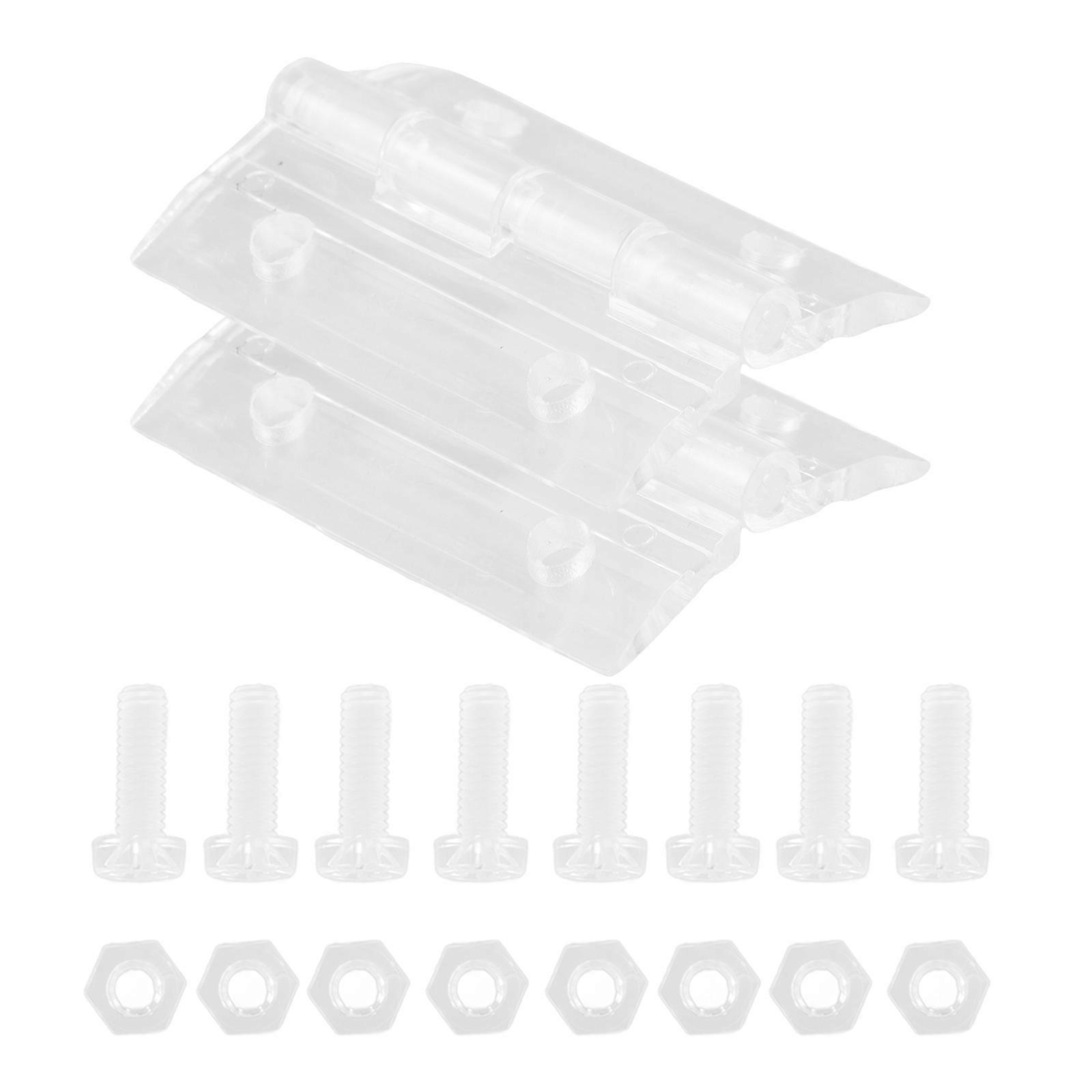 Transparent Acrylic Door Hinge Drawer Hinge Ideal For Cabinet Door Repair Work Small Hinge Simple Design 2 Sets