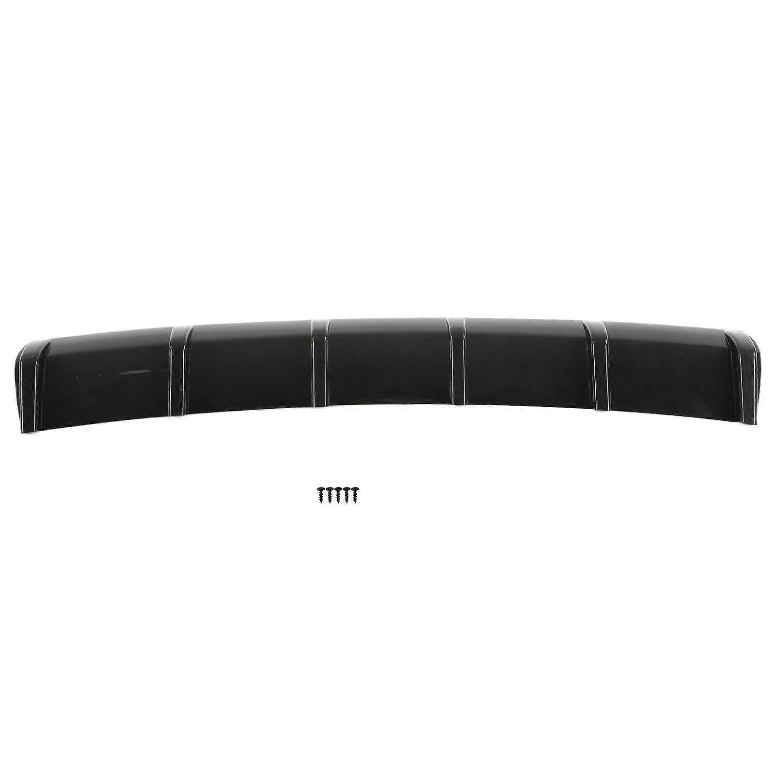 Rear Bumper Diffuser Fin Spoiler Chassis Splitter Glossy Black Aerodynamic Accessory Universal for Car