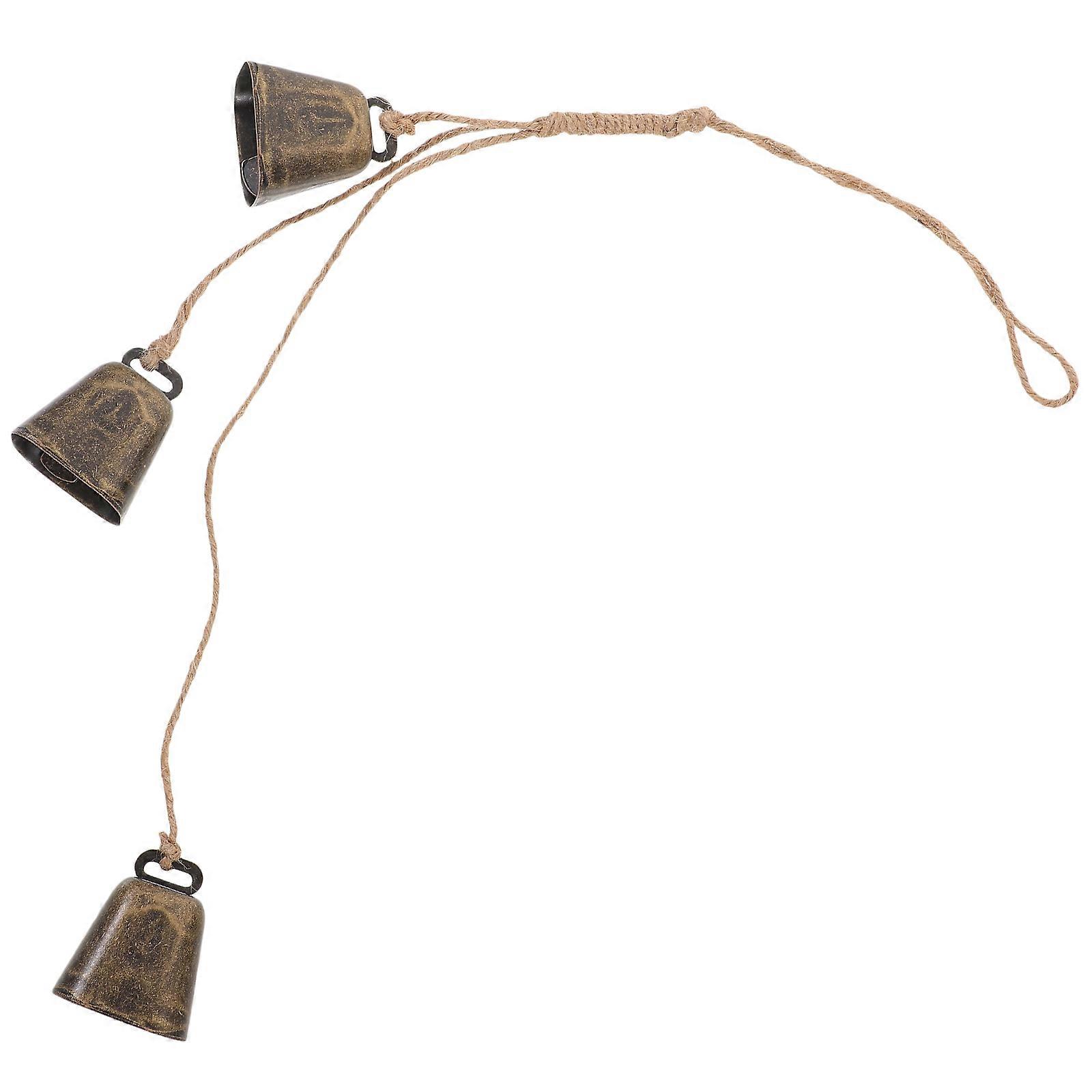 Creative Bell Metal Cow Bells Rustic Hanging Ornament 4Pcs