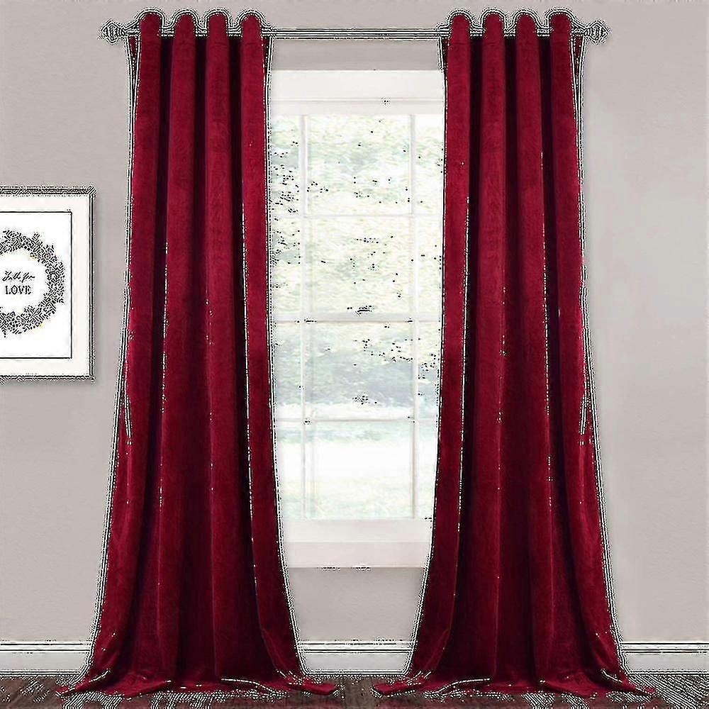 Luxury Thermal Insulated Drapes Thick Solid Living Efficient Blackout Curtain