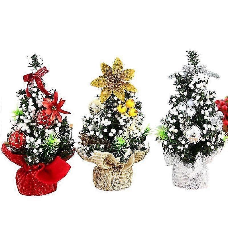 Xmas Tree Decor Exquisite Rustic Mini Desktop Christmas Tree Ornament Portable