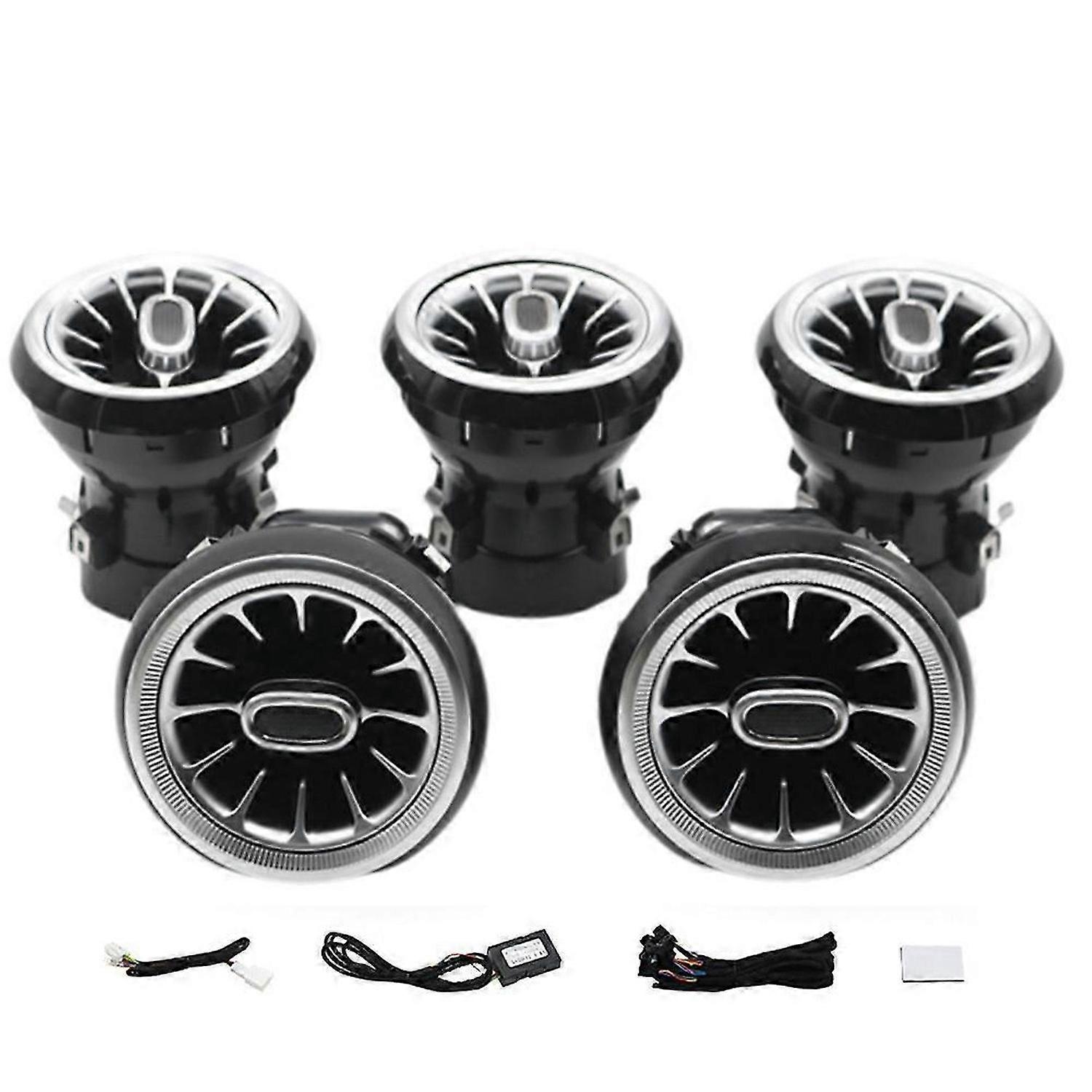 5Pcs Car 12 Color Ambience Lamp AC Air Vent for - CLA GLA-Class W156 W176 W246 W156 13-19 Turbine Ou