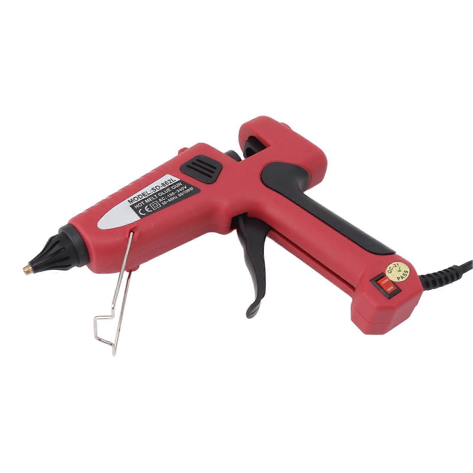 Adjustable Temperature Hot Glue Gun 60W 100W Red DIY Tool