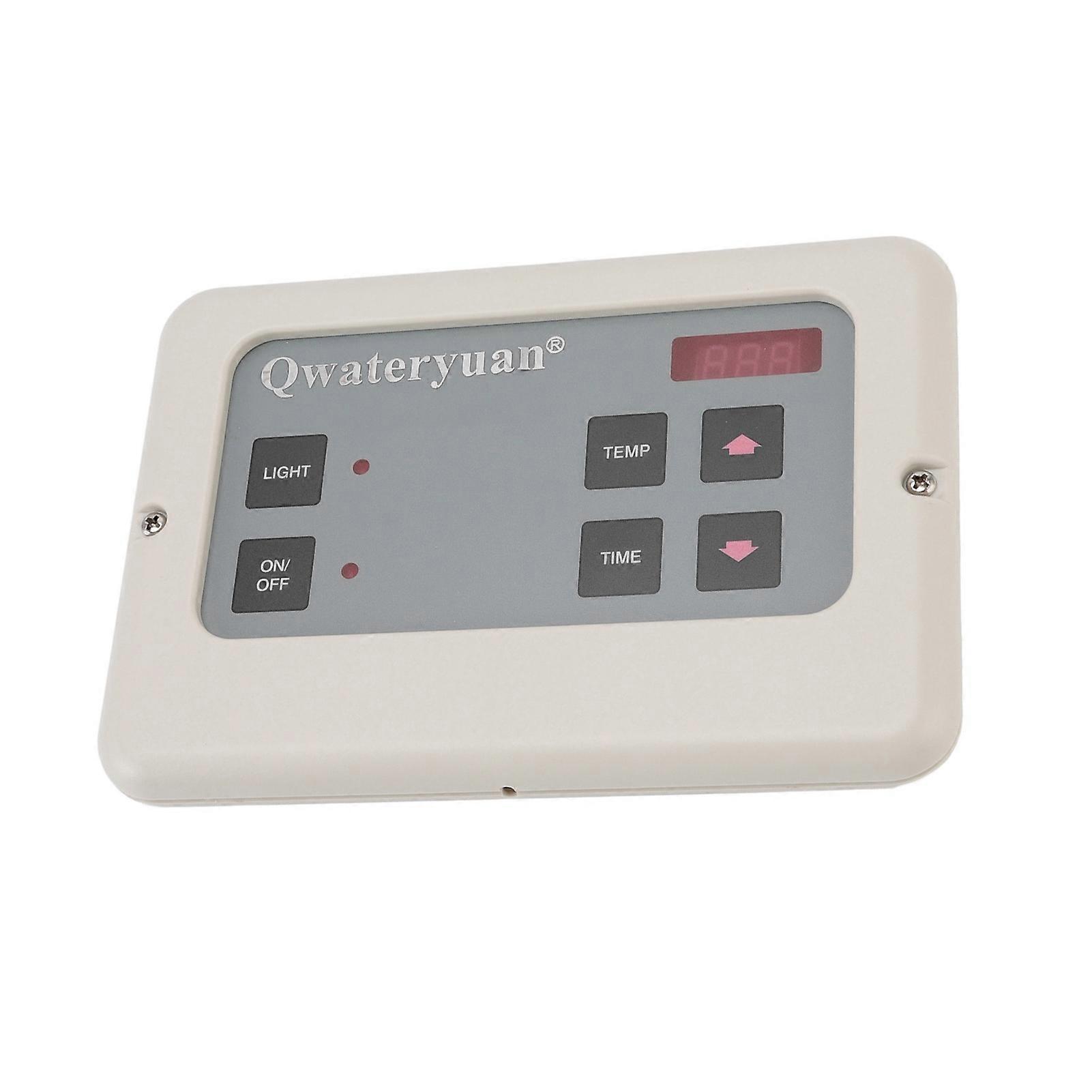 Wall-mounted sauna temperature controller for wet steam generator, white