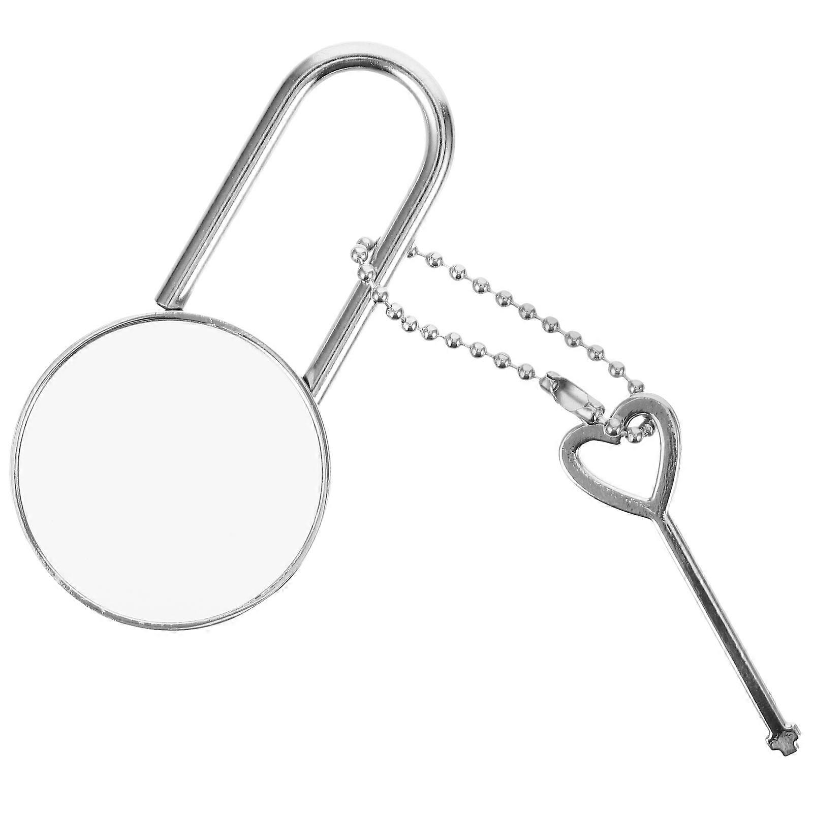 Heat Transfer DIY Lock Small Padlock for Diary and Bags 1Set Silver