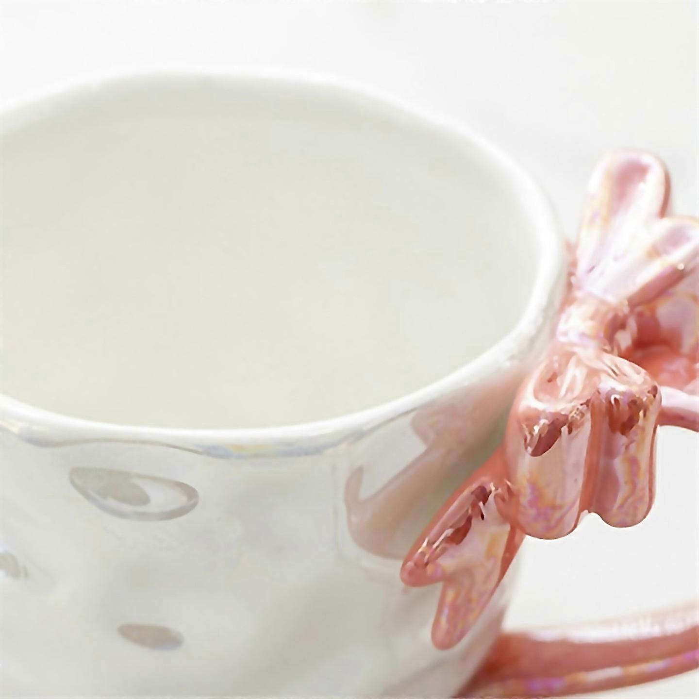 For Romantic Bow Ceramic Mug Coffee And Milk Cups Black